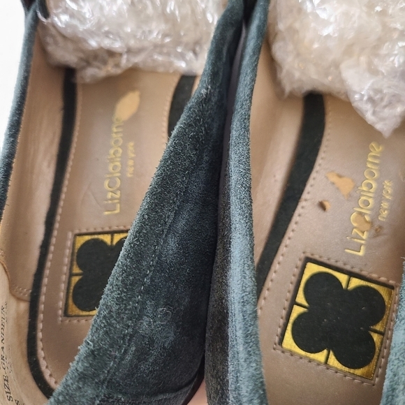 Liz Claiborne Green Suede Loafer sz 8 - Picture 10 of 14